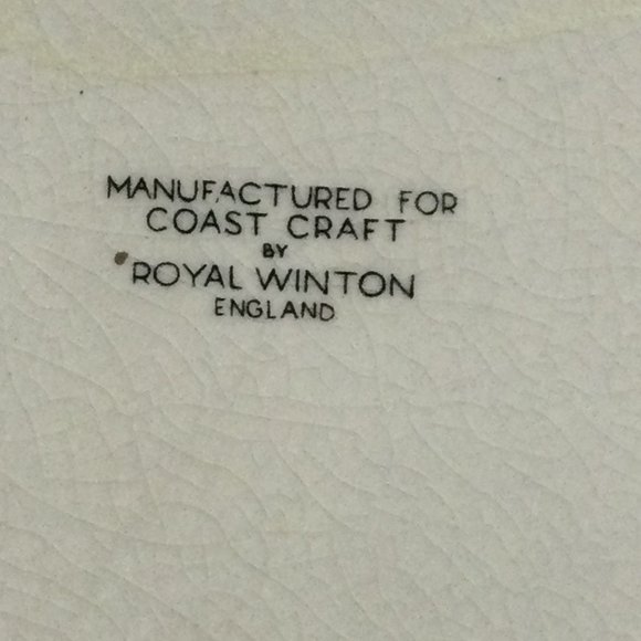 Vintage Royal Winton England Coast Craft Vancouver Canada Collectible Plate - Picture 5 of 5